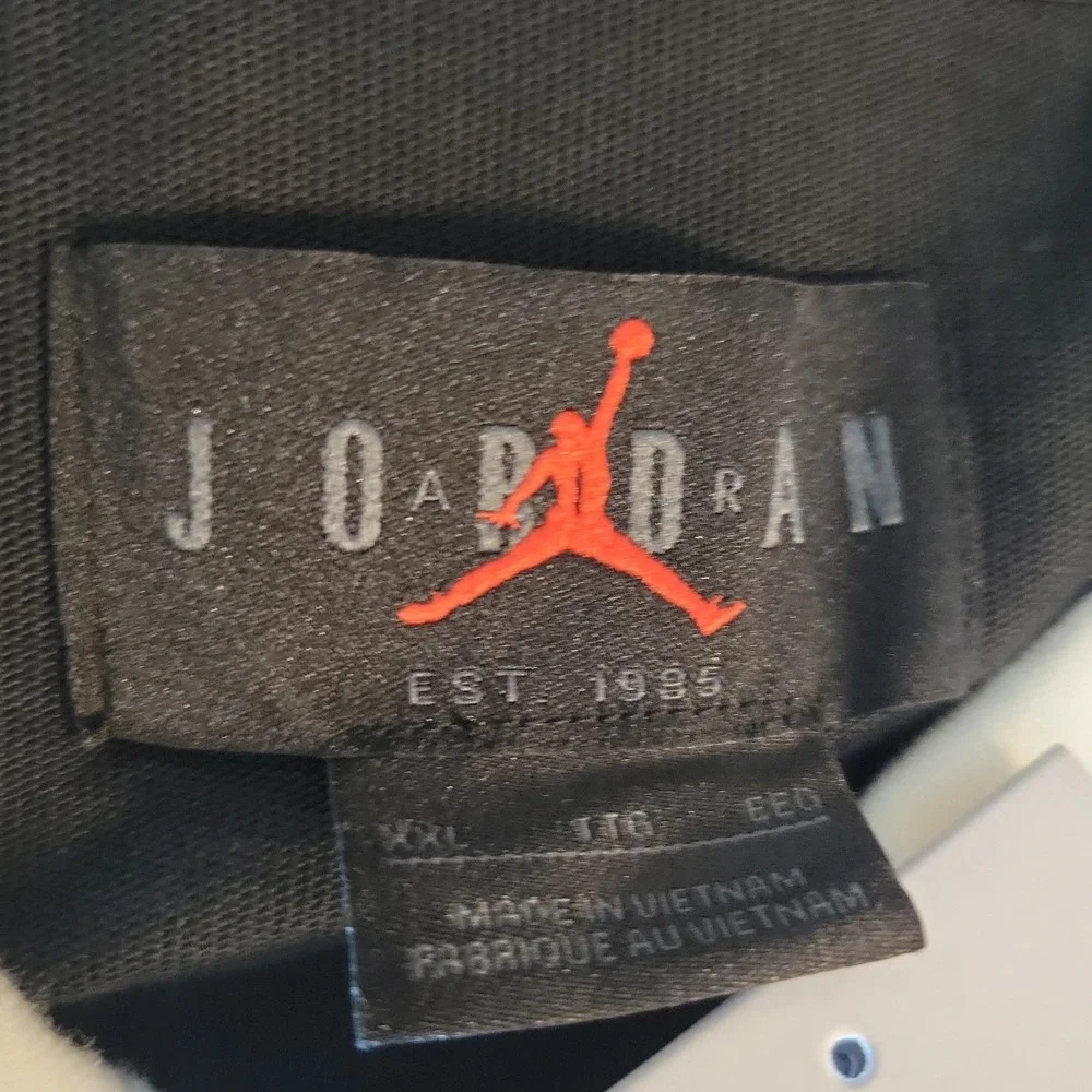 Air Jordan Essentials Rugby Mens XXL Jersey Black Long Sleeve NEW